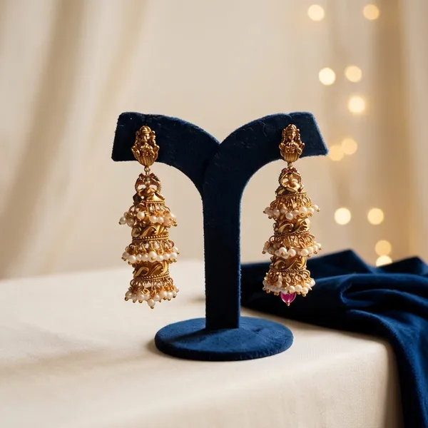 Golden_Alloy_Antique_Laxmi_Guttapusalu_Jhumka_For_Women