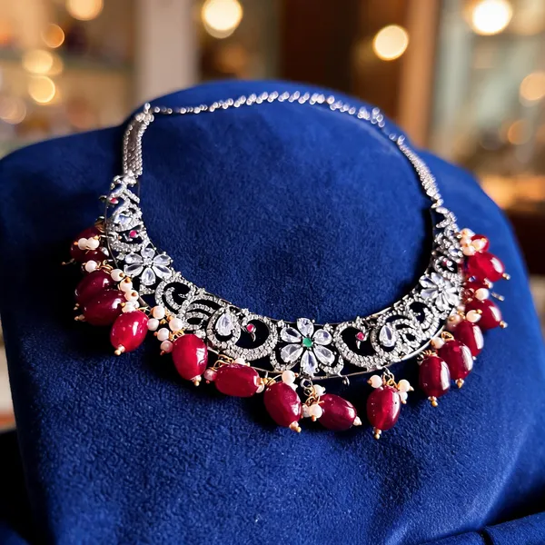 Black_Alloy_Victorian_Peacock_Ruby_Beads_Kante_Necklace_For_Women