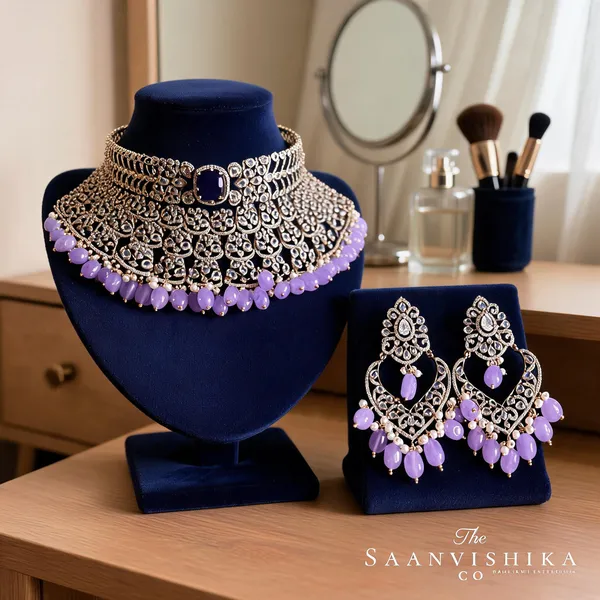 Violet_Alloy_Victorian_Cz_Diamond_Choker_Set_For_Women