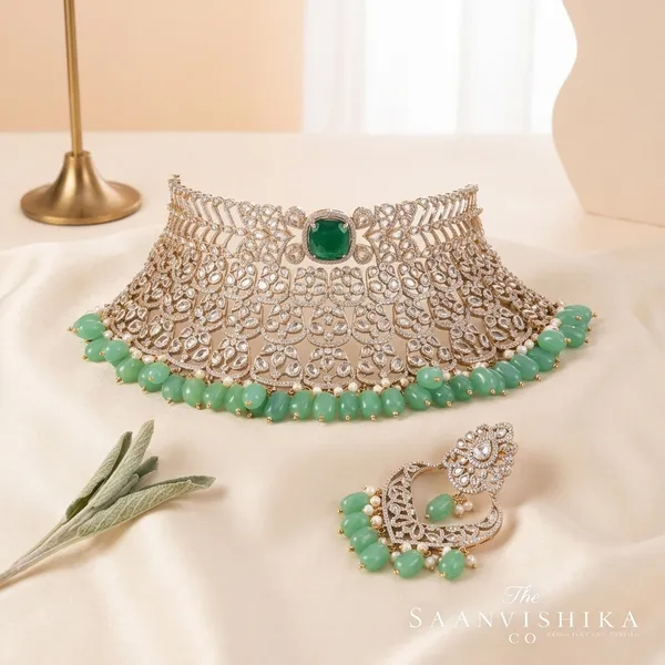 Green_Alloy_Blend_Victorian_Cz_Diamond_Choker_Set_With_Chandbali_For_Women