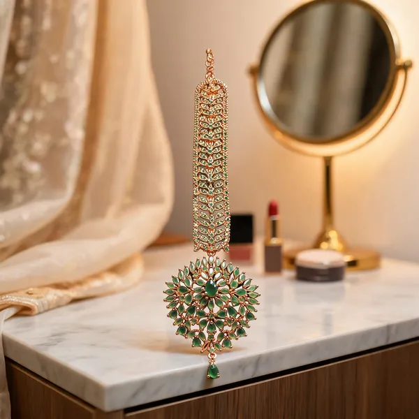 Multicolor_Alloy_Emerald_Bridal_Maang_Tikka_For_Women