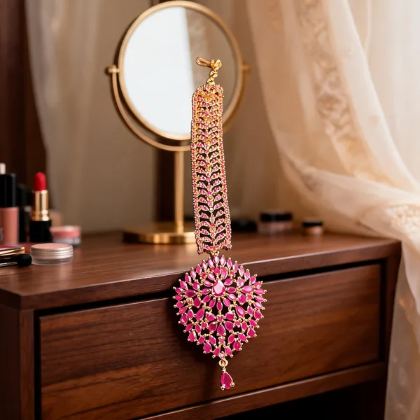 Pink_Alloy_Ruby_Bridal_Maang_Tikka_For_Women