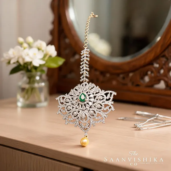 Silver_Alloy_Bridal_Single_Chain_Maang_Tikka_For_Women