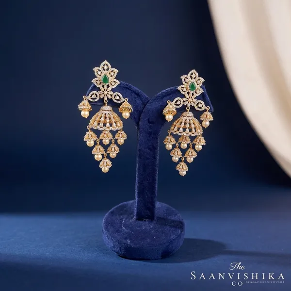 Green_Alloy_Blend_Pearl_Bridal_Jhumka_For_Women
