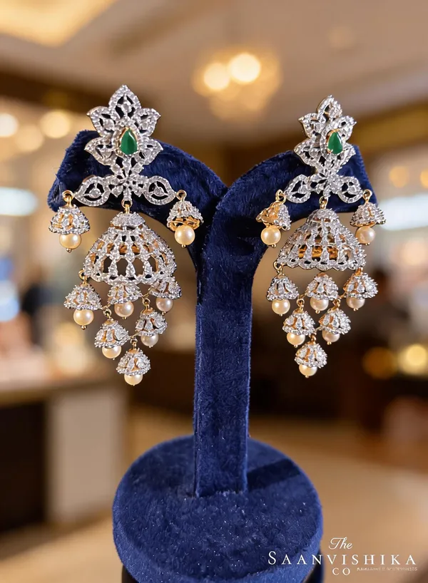 Green_Alloy_Bridal_Pearl_Jhumka_For_Women