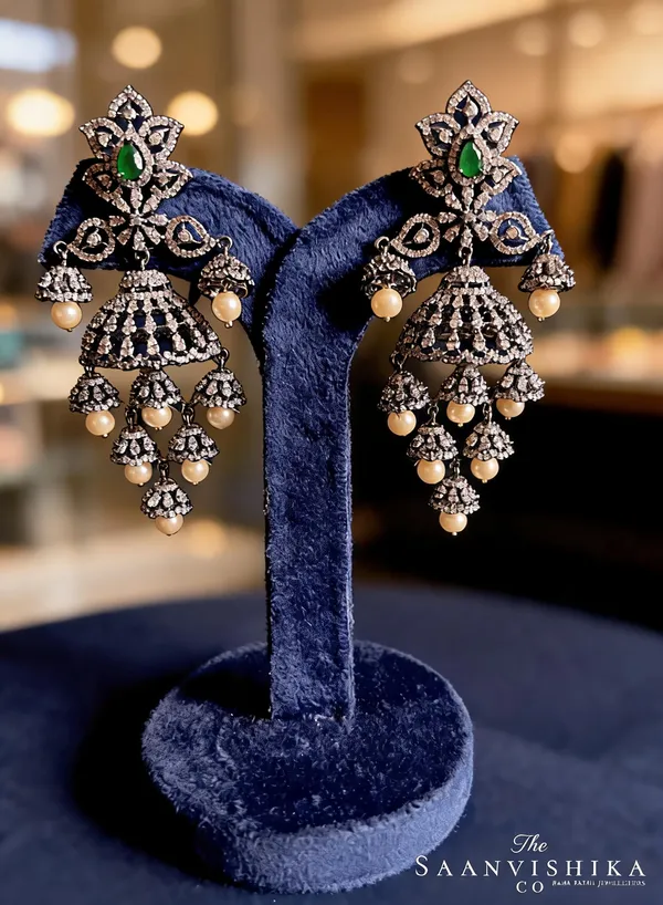 Green_Alloy_Victorian_Bridal_Pearl_Jhumka_For_Women