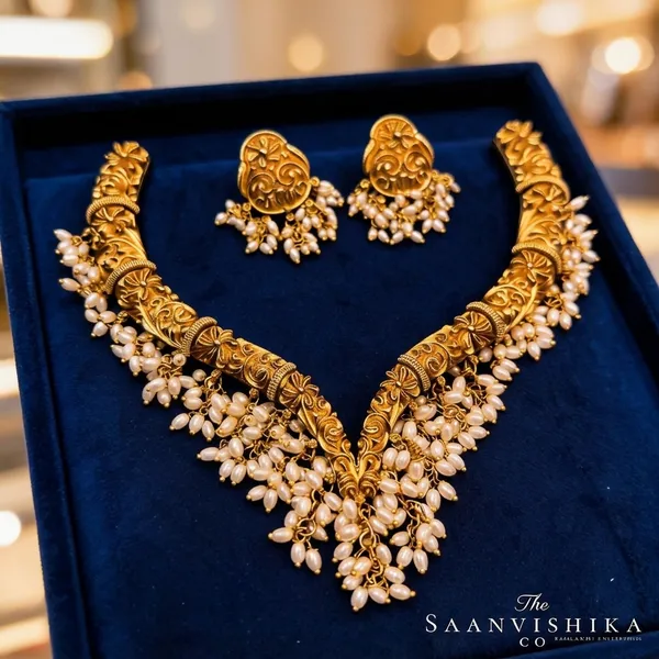 Gold_Alloy_Micro_Pearl_V-Shaped_Kante_Necklace_Set_For_Women