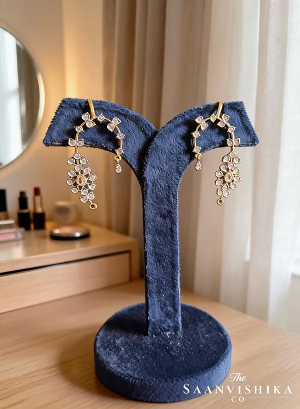 Golden_Alloy_Floral_American_Diamond_Earcuffs_For_Women