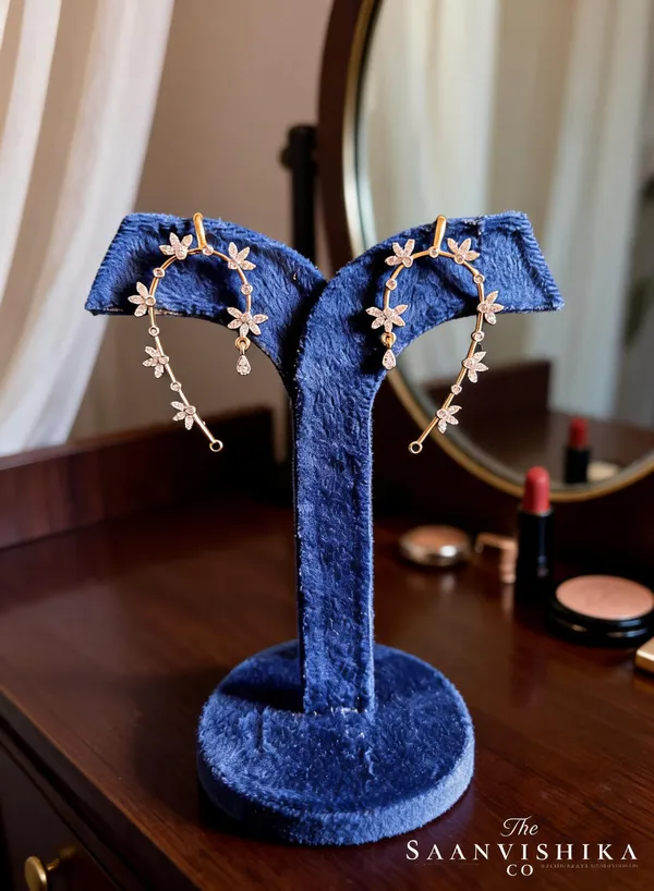 Golden_Alloy_Floral_American_Diamond_Earcuffs_For_Women