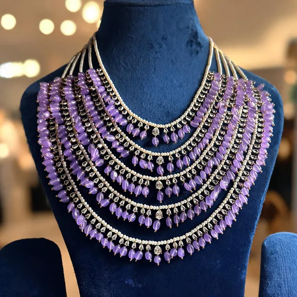 Purple_Alloy_5_Line_Cz_Diamond_Bead_Mala_Necklace_For_Women