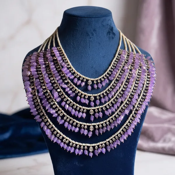 Purple_Alloy_5_Line_Cz_Diamond_Bead_Mala_Necklace_For_Women