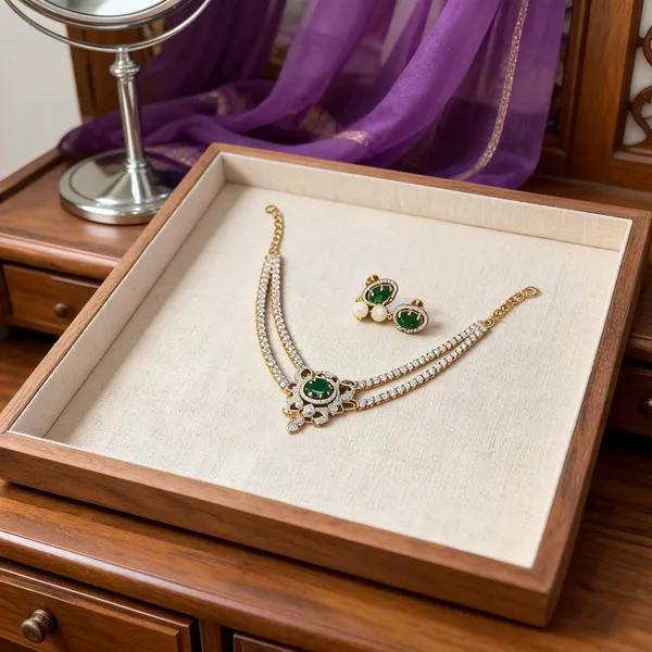 Green_Alloy_Double_Chain_Studded_Neck_Patti_For_Women