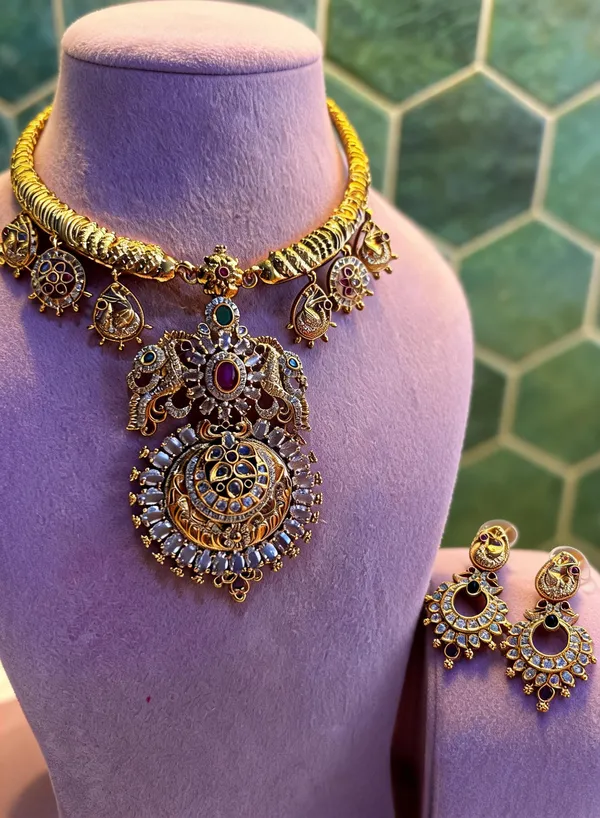 Multicolor_Alloy_Parrot_Necklace_For_Women