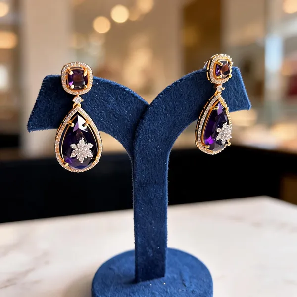 Violet_Alloy_Teardrop_Gemstone_Doublet_Earrings_For_Women