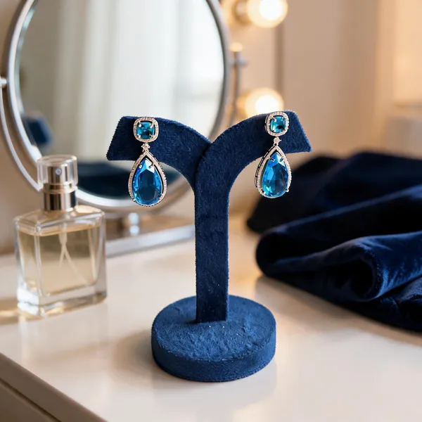 Blue_Alloy_Silver_Teardrop_Gemstone_Doublet_Earrings_For_Women