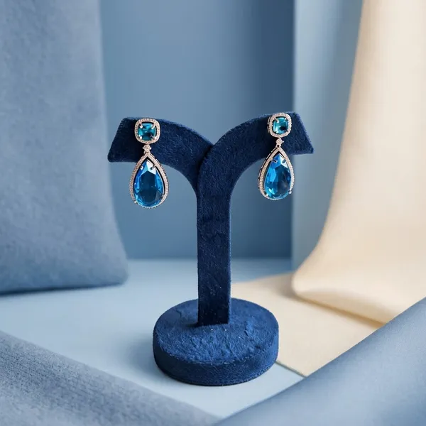 Blue_Alloy_Silver_Teardrop_Gemstone_Doublet_Earrings_For_Women