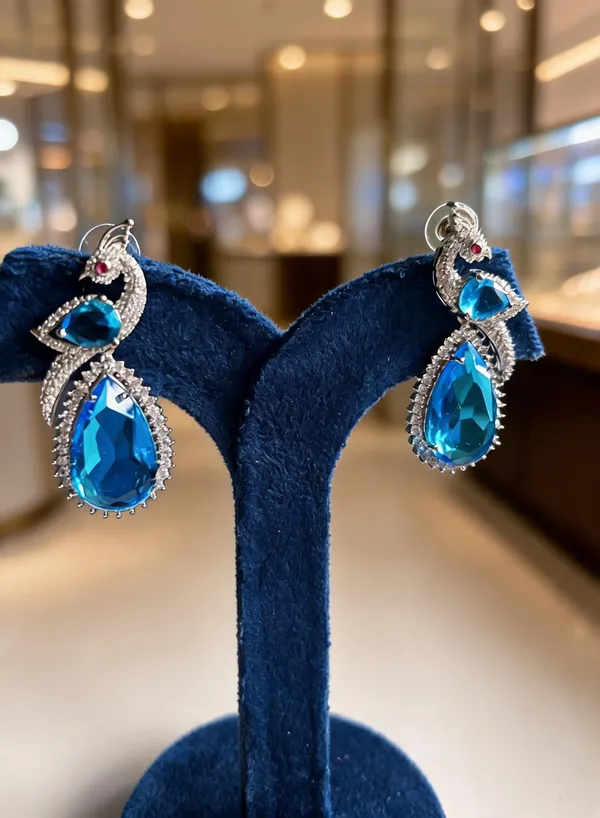 Blue_Alloy_Peacock_Doublet_Earrings_For_Women