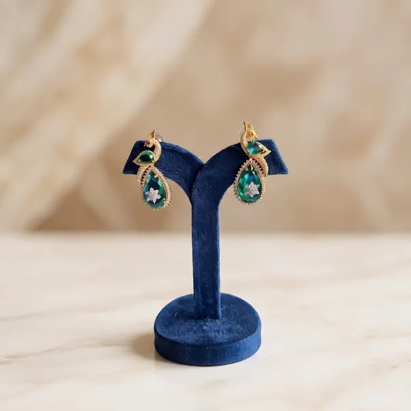 Green_Alloy_Peacock_Doublet_Earrings_For_Women