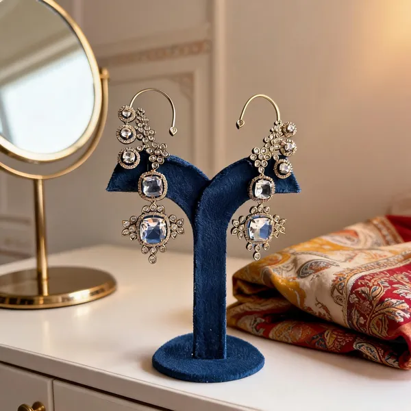 Crystal_Alloy_Gemstone_Earcuffs_For_Women