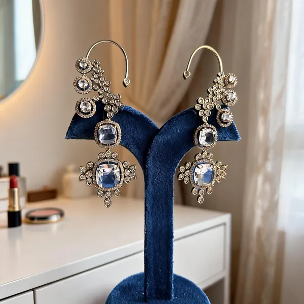 Crystal_Alloy_Gemstone_Earcuffs_For_Women