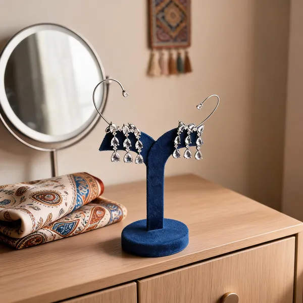 Crystal_Alloy_Triple_Gemstone_Earcuffs_For_Women