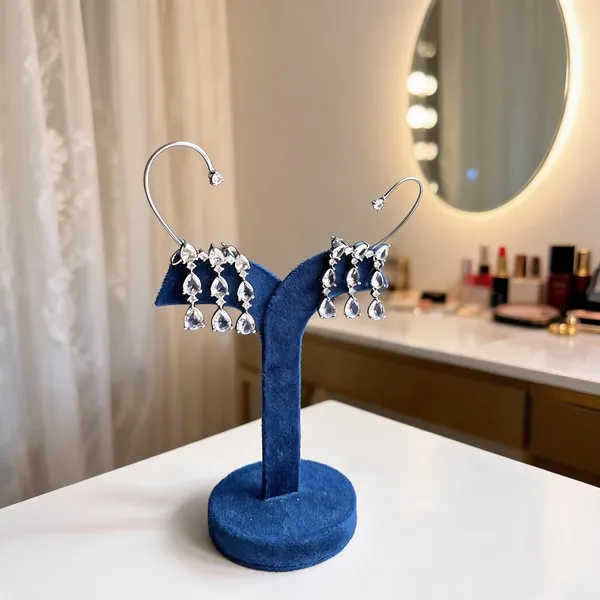 Crystal_Alloy_Triple_Gemstone_Earcuffs_For_Women