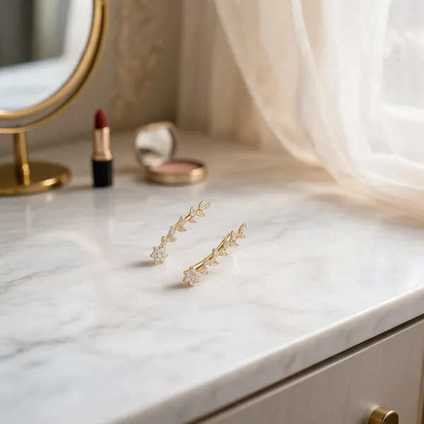 Golden_Alloy_Floral_Branch_Climber_Earcuffs_For_Women