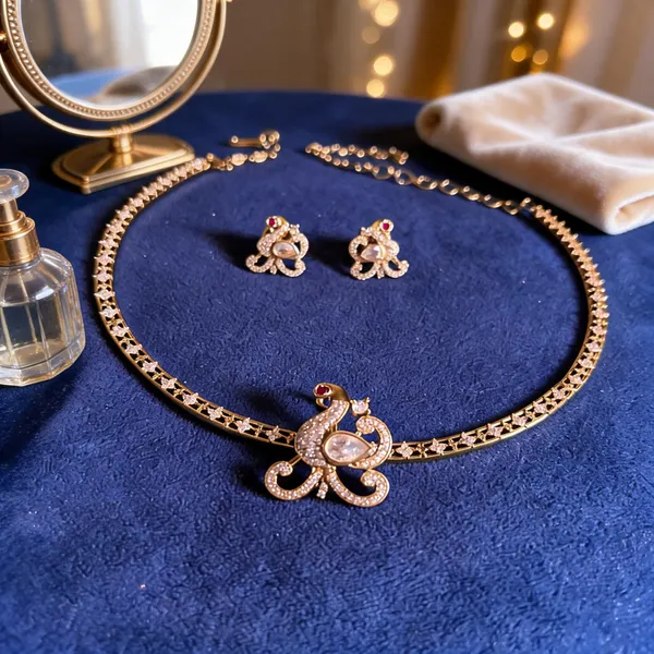 Golden_Alloy_Victorian_Swan_Kanti_Necklace_Set_For_Women