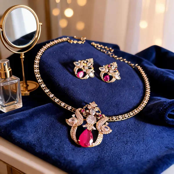 Victorian_Double_Swan_Kanti_With_Pendant_Set_Ruby