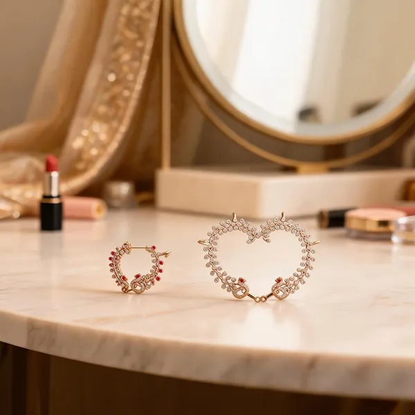 White_Alloy_Swan_Diamond_Look_Earcuffs_For_Women