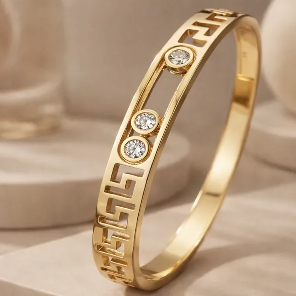 Gold_Plated_Greek_Key_Pattern_Crystal_Studded_Bangle_Bracelet