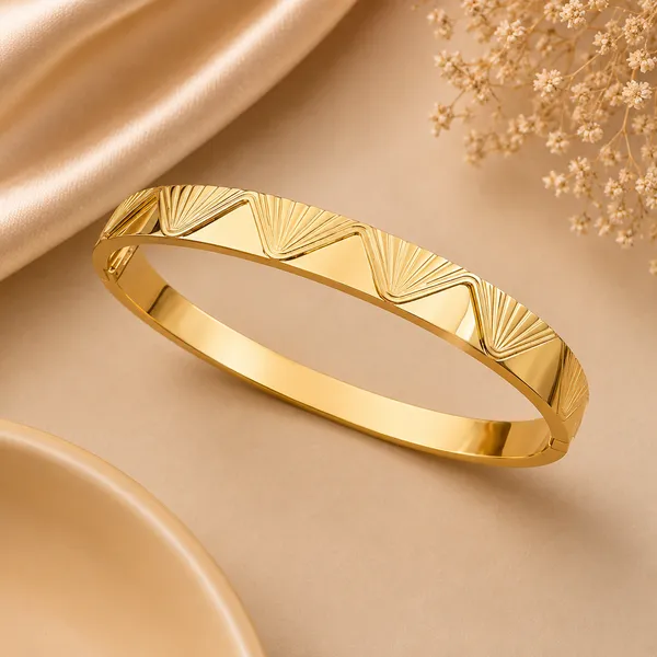 Gold_Plated_Geometric_Pattern_Hinged_Bangle_Bracelet