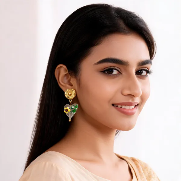 Gold_Floral_Stud_Transparent_Heart_Drop_Earrings_For_Women