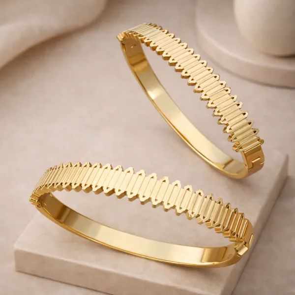 Gold_Plated_Textured_Geometric_Pattern_Bangles_For_Women