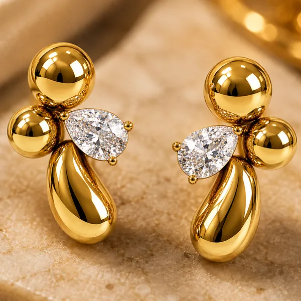 Earrings-Gold_Floral_Design