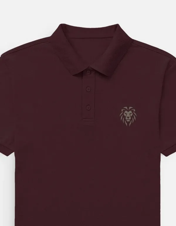Maroon_Collared_Polo_T-Shirt_for_Men