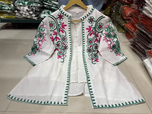 White_Embroidered_Floral_Open_Front_Jacket_for_Women