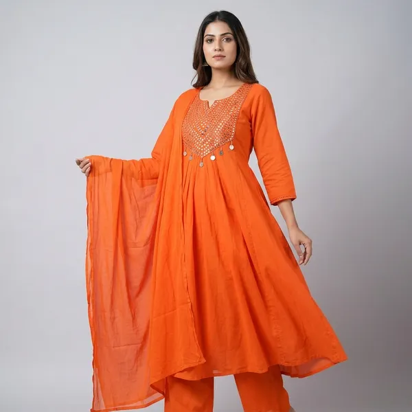 Orange_Cotton_Mirror_Work_Embroidered_Kurta_Palazzo_Set_with_Dupatta_for_Women