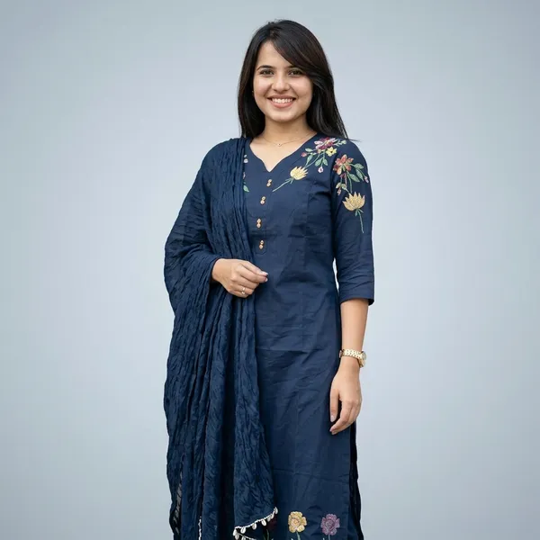 Navy_Blue_Floral_Embroidered_Kurta_Set_with_Dupatta_for_Women