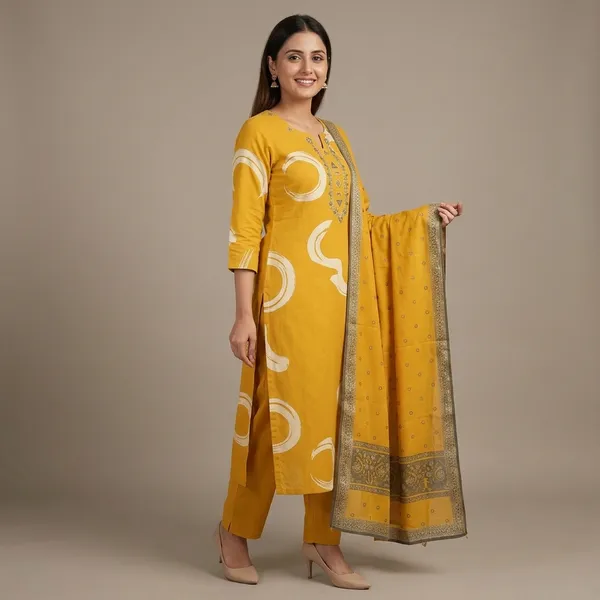 Yellow_Cotton_Embroidered_Kurta_Set_with_Dupatta_for_Women