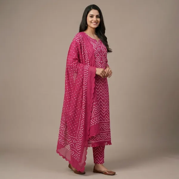 Magenta_Bandhani_Print_Suit_Set_with_Dupatta_for_Women