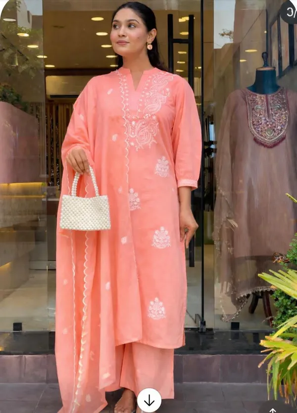 Peach_Embroidered_Cotton_Kurta_Set_with_Dupatta_for_Women