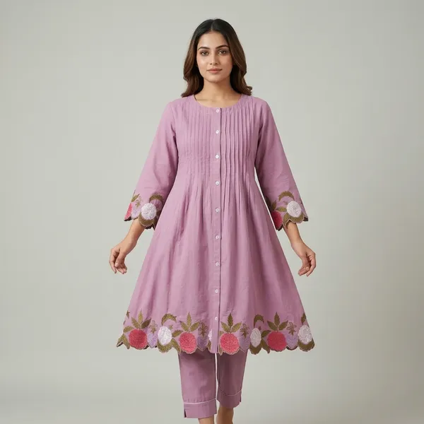 Mauve_Embroidered_Floral_Kurta_With_Matching_Pants
