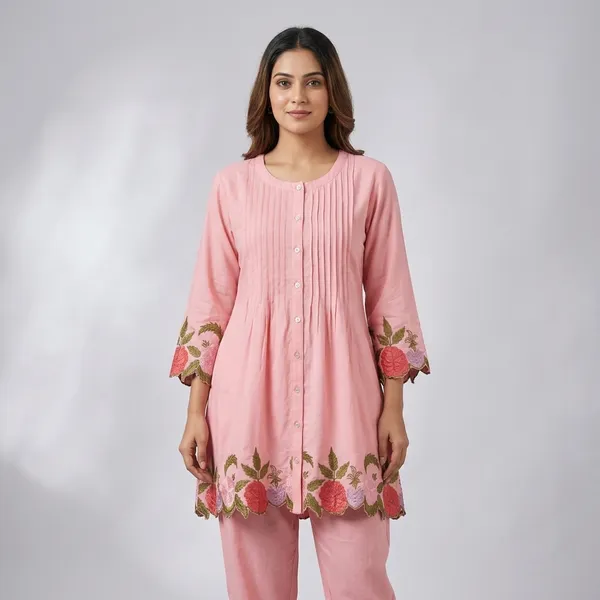 Pink_Embroidered_Floral_Kurta_Set_for_Women