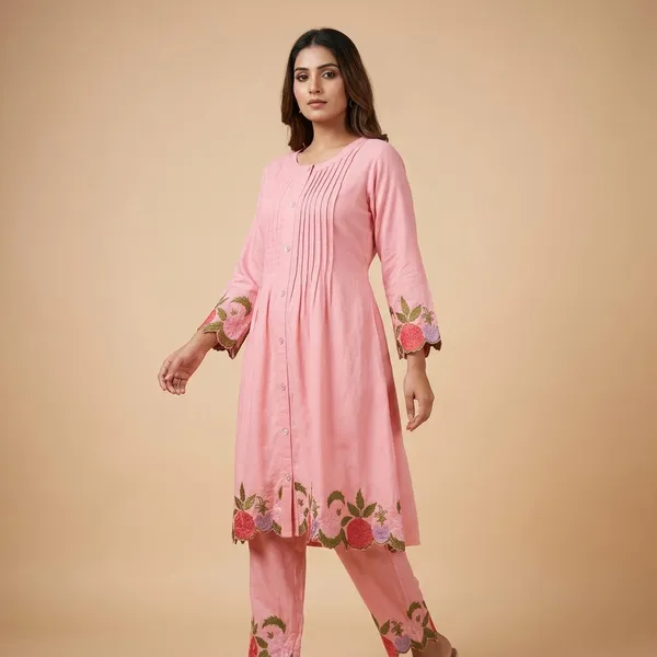 Pink_Embroidered_Floral_Kurta_Set_for_Women