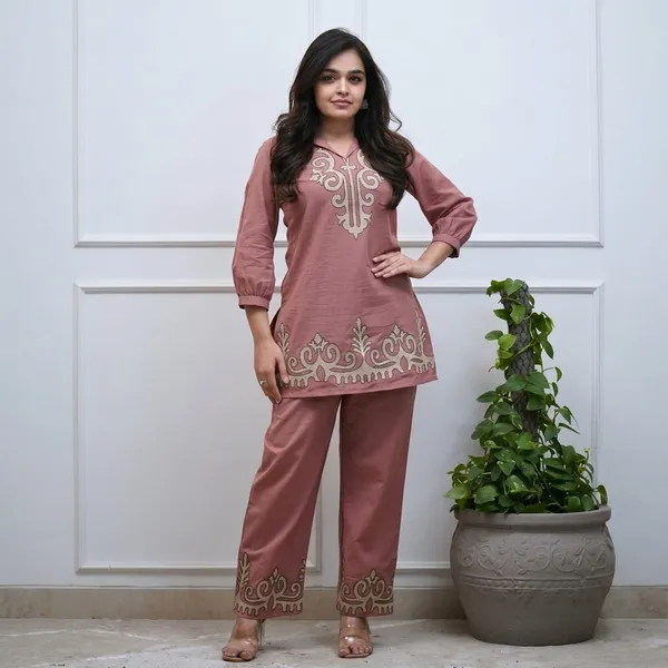 Pink_Cotton_Embroidered_Kurta_Pant_Set_for_Women