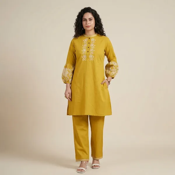 Yellow_Embroidered_Kurta_Set_with_Balloon_Sleeves_for_Women