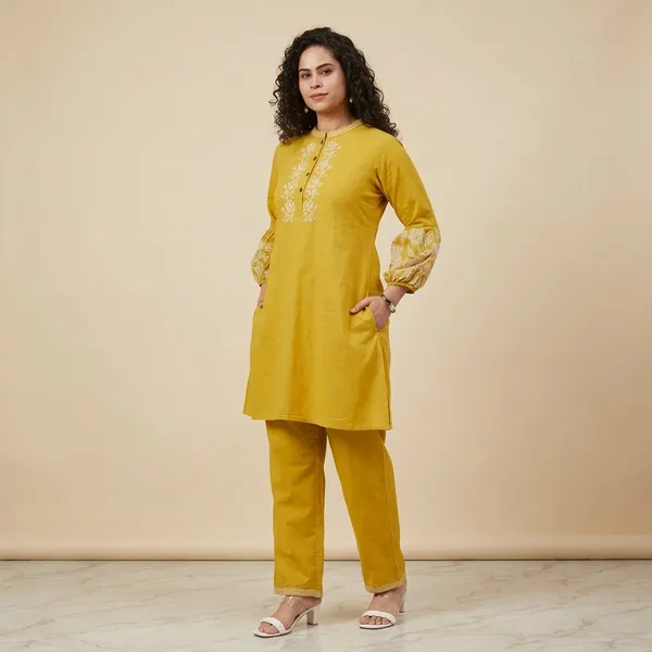 Yellow_Embroidered_Kurta_Set_with_Balloon_Sleeves_for_Women