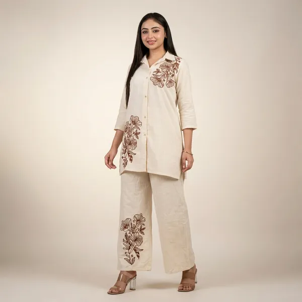 Off-White_Embroidered_Kurti_and_Palazzo_Set_for_Women