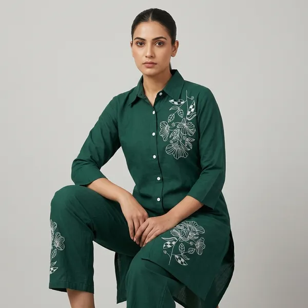 Green_Cotton_Floral_Embroidered_Kurta_Pajama_Set_for_Women